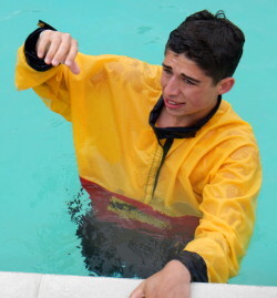 lifeguard stretching cagoule anorak wet fun